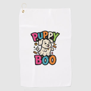 Halloween Dog Puppy Boo Golf Towel