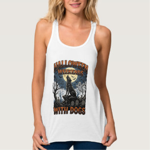 Halloween Dog Shirt Vintage Graveyard Pup