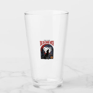 Halloween Dog Shirt Zombie Patrol Design_1 Glass