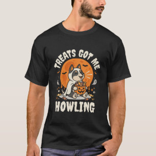 Halloween Dog Treats Howling T-Shirt