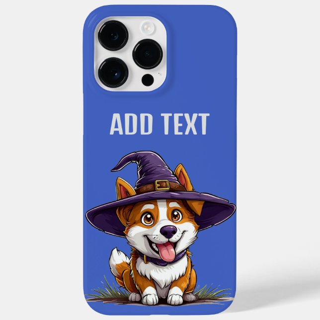 Halloween Dog Wearing a Witch Hat Case-Mate iPhone Case (Back)