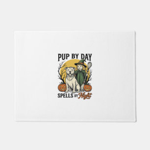Halloween Dog Witch Shirt Vintage Engraving Pet Te Doormat