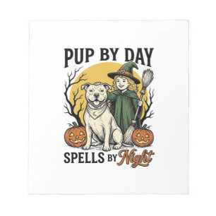 Halloween Dog Witch Shirt Vintage Engraving Pet Te Notepad