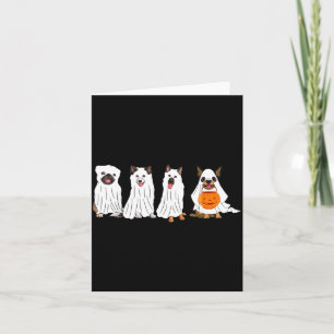 Halloween Dog With Pumpkin Scary Halloween Dog Card