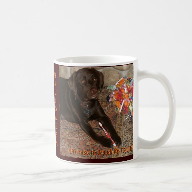 Halloween Dog with Sweet Tooth Coffee Mug (Right)