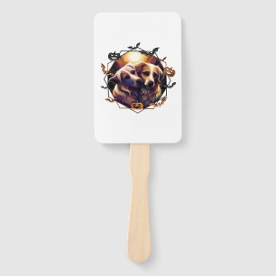 Halloween Dogs   Hand Fan