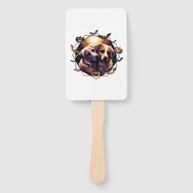 Halloween Dogs   Hand Fan (Front)
