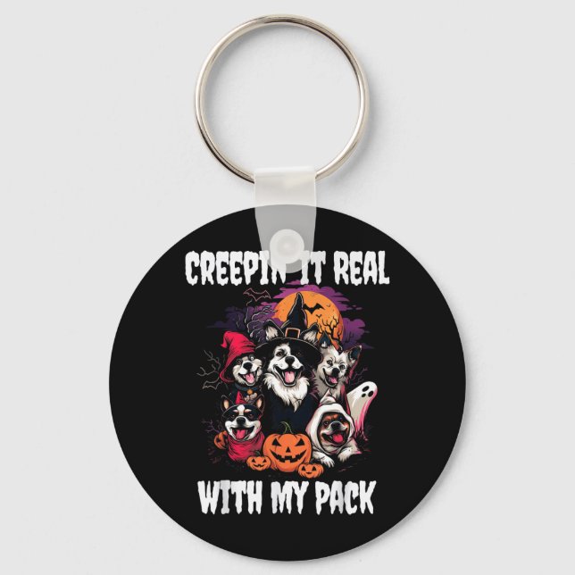 Halloween Dogs Key Ring (Front)