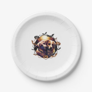 Halloween Dogs Paper Plate