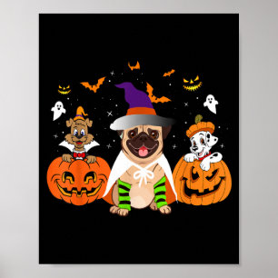 Halloween Dogs Poster