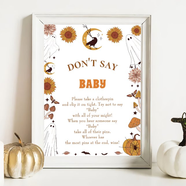 Halloween "Don't Say Baby" Baby Shower Game Poster (Creator Uploaded)