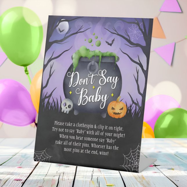 Halloween "Don't Say Baby" Baby Shower Game Sign (Creator Uploaded)