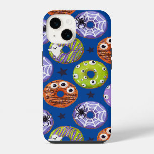 Halloween Donuts Pattern. Scary Doughnut Pattern. iPhone 14 Case