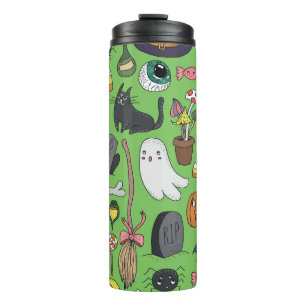 Halloween Doodle: Cute Seamless Concept Thermal Tumbler