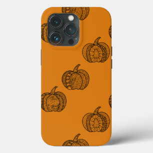 Halloween doodles boho mandala pumpkins Autumn iPhone 13 Pro Case