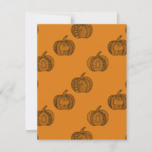 Halloween doodles boho mandala pumpkins Autumn Invitation