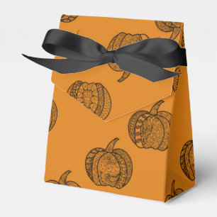 Halloween doodles boho zentangles pumpkins Autumn Favour Box