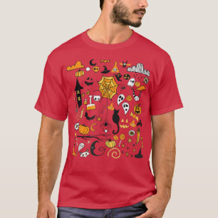 Halloween Doodles Halloween Little Things Witch Pu T-Shirt