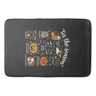 Halloween Doodles Tis the Season Witch Design Bath Mat