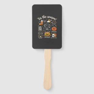Halloween Doodles Tis the Season Witch Design Hand Fan