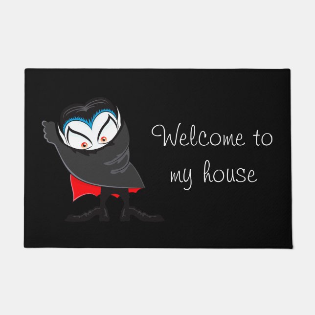 Halloween Door Mat-Dracula Doormat (Front)
