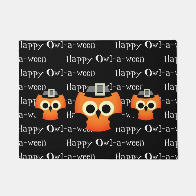 Halloween Door Mat-Owl Doormat (Front)