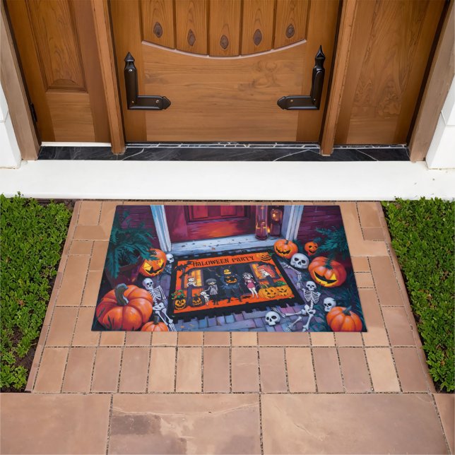 Halloween Doormat With Pumpkins (Outdoor)