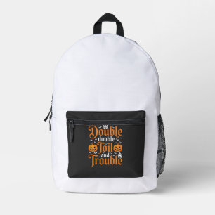 Halloween Double Double Toil and Trouble_1 Printed Backpack
