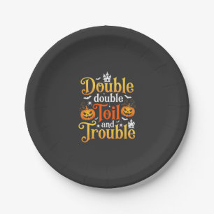 Halloween Double Double Toil and Trouble Witch Paper Plate