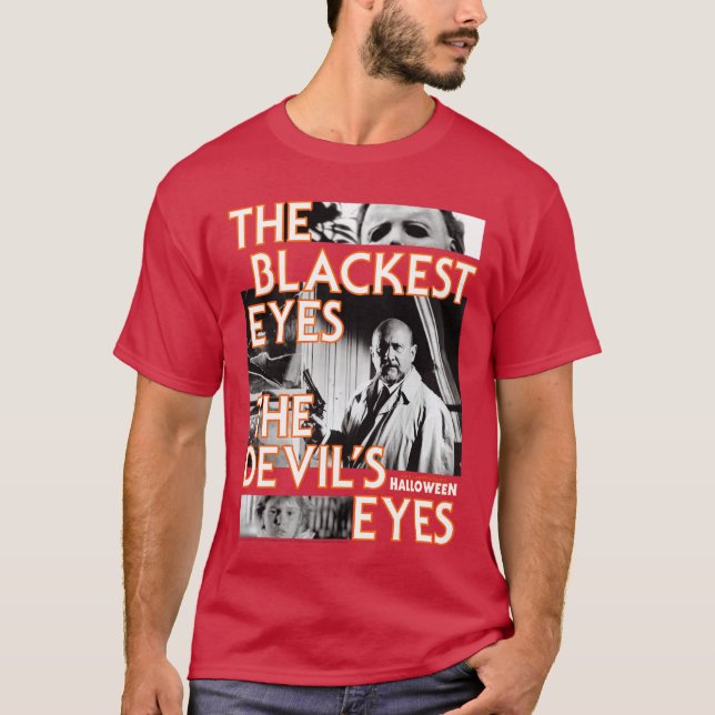 Halloween Dr Loomishe Devils Eyes Collage Horror M T-Shirt (Front)