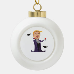 Halloween Dracula Funny Ceramic Ball Christmas Ornament