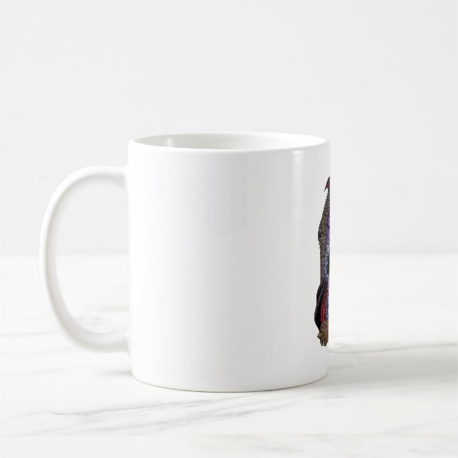 Halloween Dracula Red Moon Bats Skull_1 Coffee Mug (Left)