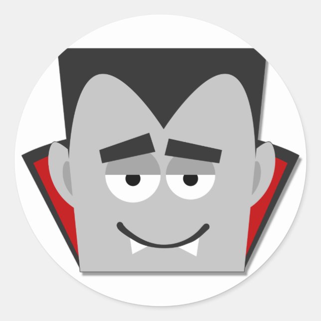 Halloween Dracula T-shirts and Gifts Classic Round Sticker (Front)