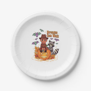 halloween Dreams Can Wait Horror Monster Paper Plate
