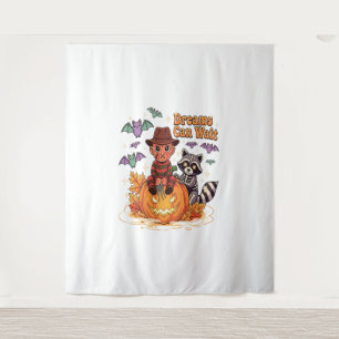 halloween Dreams Can Wait Horror Monster Tapestry