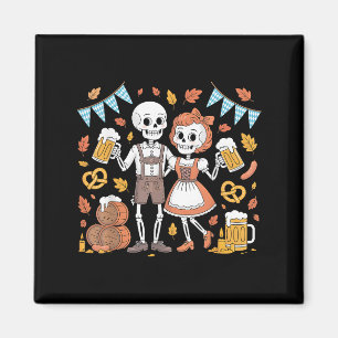 Halloween Drinking Skeletons Costume Funny Tee  Magnet