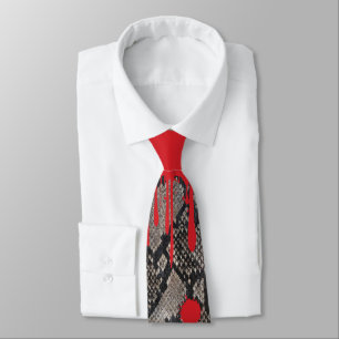 Halloween Dripping Blood Python Snake Skin Bloody Tie