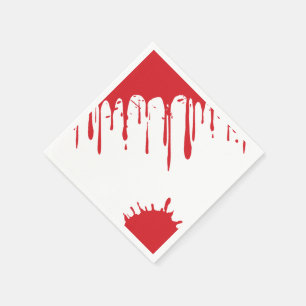Halloween Dripping Gory Blood Splashes Gross Napkin