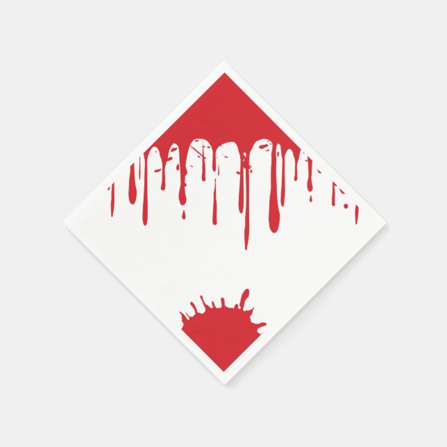 Halloween Dripping Gory Blood Splashes Gross Napkin (Corner)