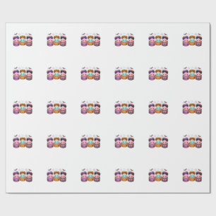 Halloween Dumpling Squishies in Sparkly Mystery  Wrapping Paper