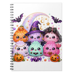 Halloween Dumpling Squishies Viral Kawaii Pumpkin Notebook