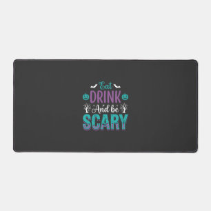 Halloween Eat Drink And Be Scary Design Desk Mat