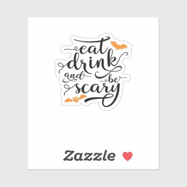 Halloween Eat Drink And Be Scary Retro Classic (Sheet)