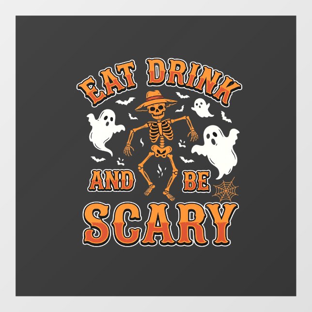 Halloween Eat Drink Be Scary Ghost Design_1 (Sheet)
