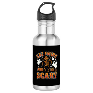 Halloween Eat Drink Be Scary Ghost Design_1 532 Ml Water Bottle