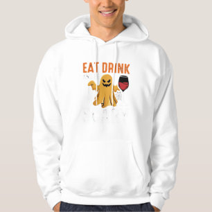 Halloween Eat Drink Be Scary Ghost Design_1 Hoodie