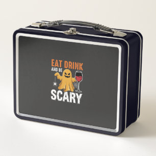 Halloween Eat Drink Be Scary Ghost Design_1 Metal Lunch Box