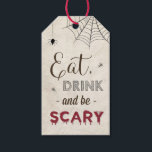 Halloween Eat Drink Be Scary Kid Adult Party Favou Gift Tags<br><div class="desc">Halloween favour tags that can be used for both children's and adults' party. More Halloween items can be found in our Zazzle store.</div>
