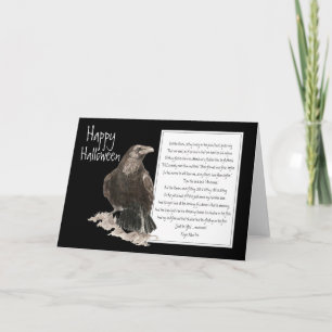 Halloween, Edgar Allen Poe, Raven, Nevermore Card