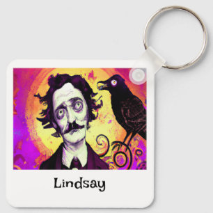 Halloween, Edgar Allen Poe, Raven, Nevermore Key Ring